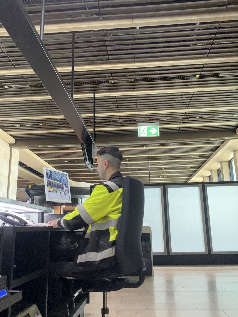 Ahmed in high-visibility work clothing